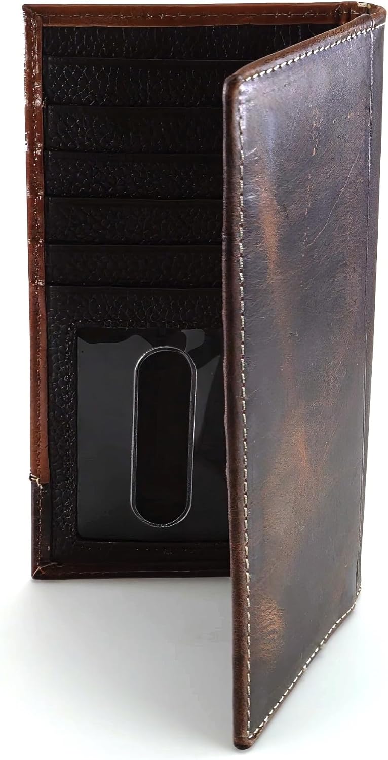 Ariat Men's Distressed Corner Over Circle Rodeo Wallet - Image 3