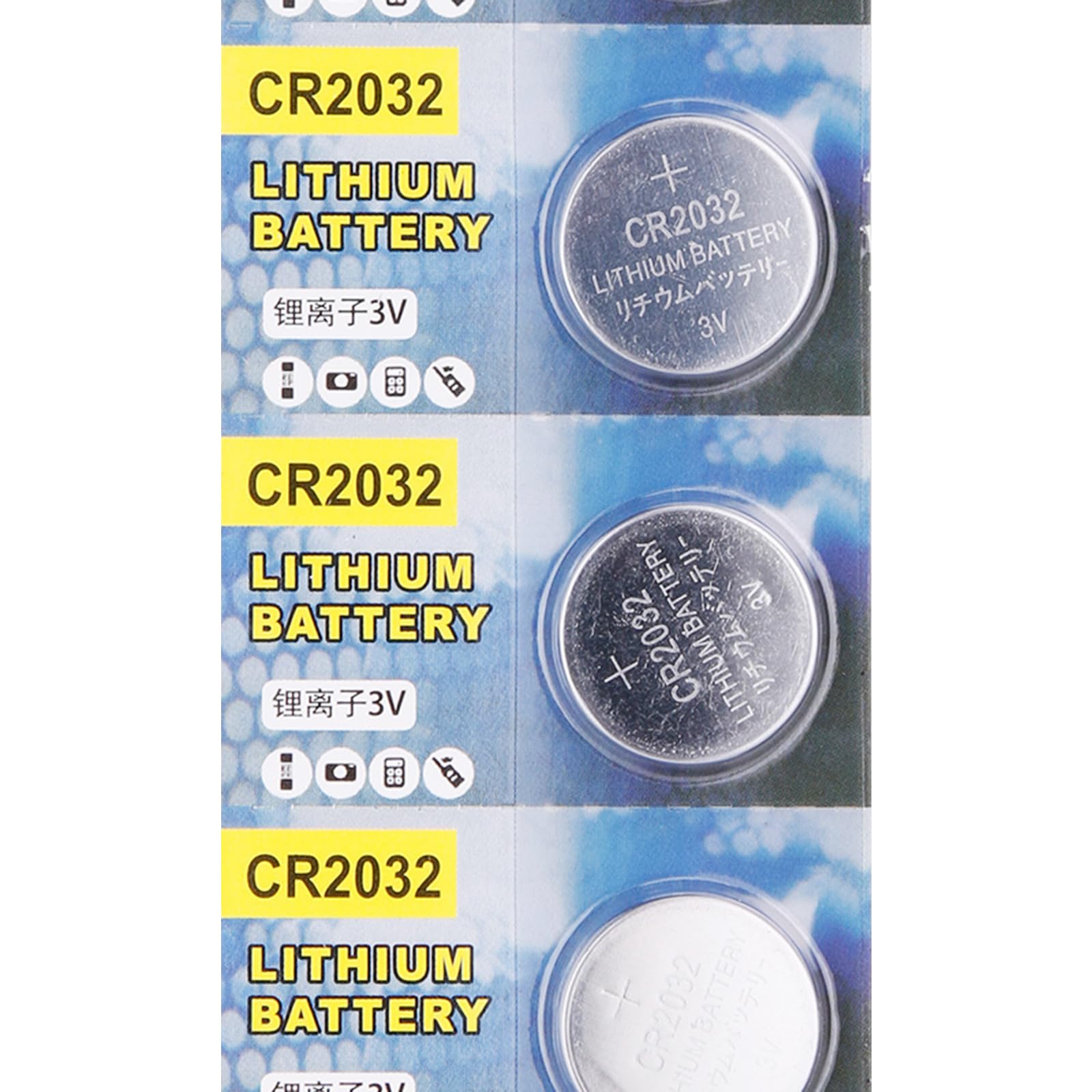 Batteria a bottone a bottone non ricaricabile da 3 V, per accordatori, set da 5 pezzi