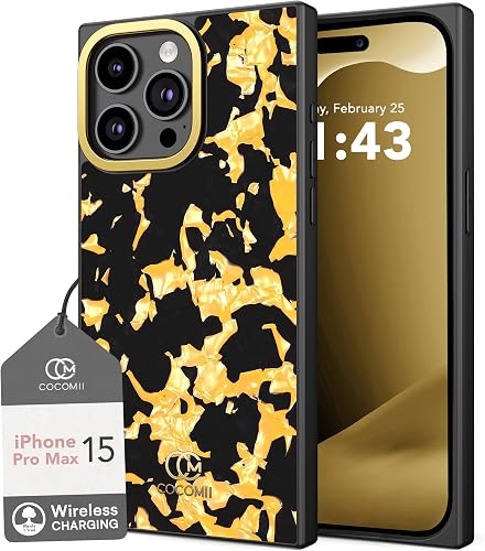 COCOMII Rectangle for iPhone 15 Pro Max Case, Tortoise