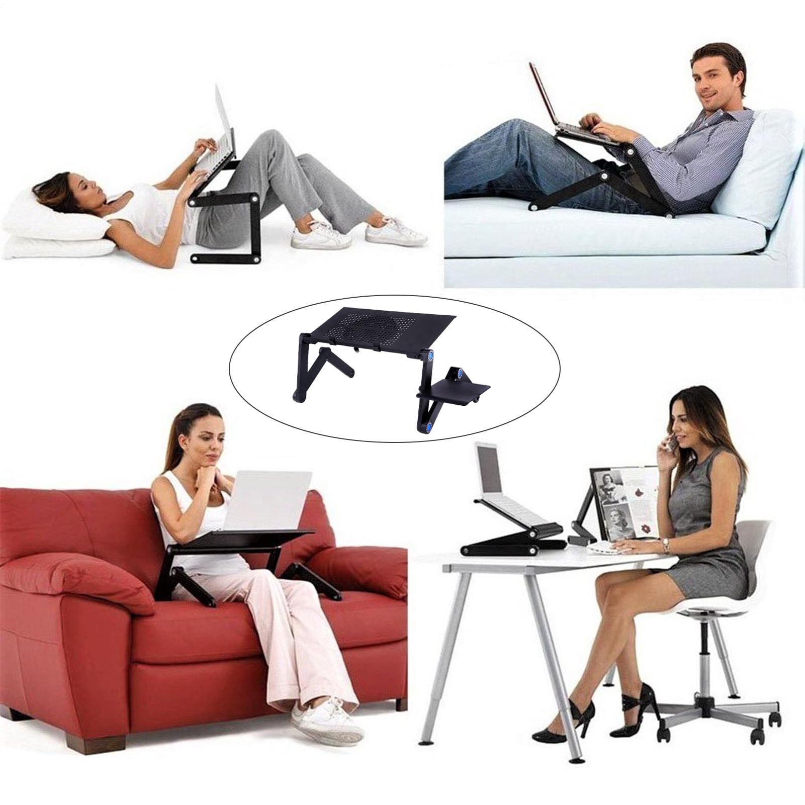 Supporto per laptop da , comodino portatile | Scrivania pieghevole per | laptop | Scrivania antiscivolo per laptop con tappetino per mouse da disegno, divano, pavimento, lavoro
