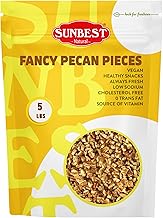 Sunbest Natural Fancy Georgia Raw Pecan Pieces 80oz (5 lbs) - Nutrient-Rich & Delicious Raw Pecans - Kosher, Non-GMO, Vegan-Friendly, Ideal for Cooking, Baking & Snacking - Superior to Organic