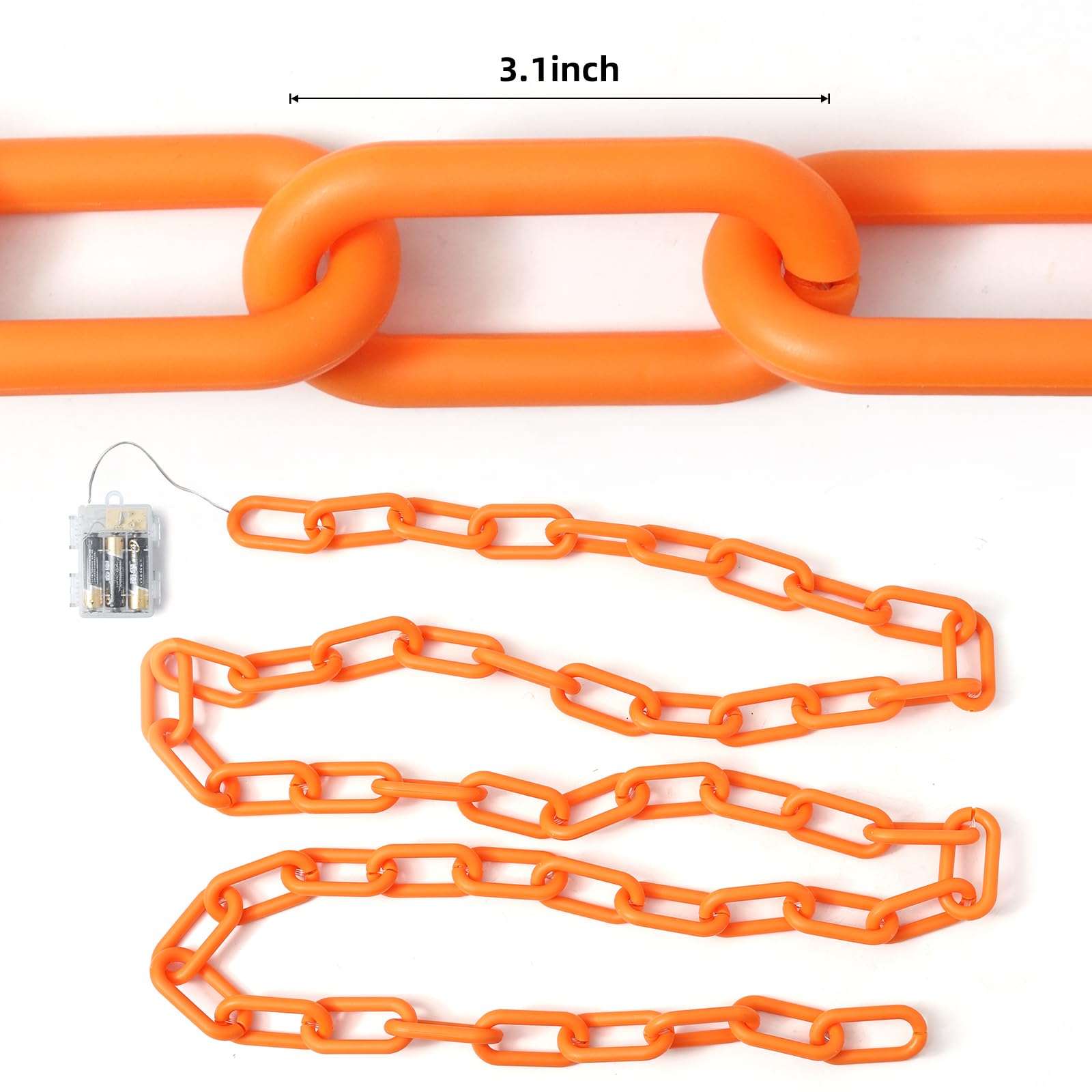 Luci di Halloween a batteria, timer 102 LED arancione prigione catena luci, 8 modalità impermeabili decorazioni di Halloween all'aperto interni casa infestata, zucca, portico, cortile, decorazione per