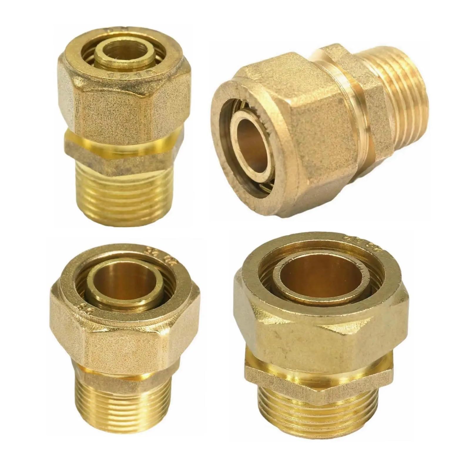 AARTERZZA 1pc Fit Tube I.DxO.D 26x32mm - 1" BSP Male PEX-AL-PEX Brass Pipe Fitting Solar Water Heater