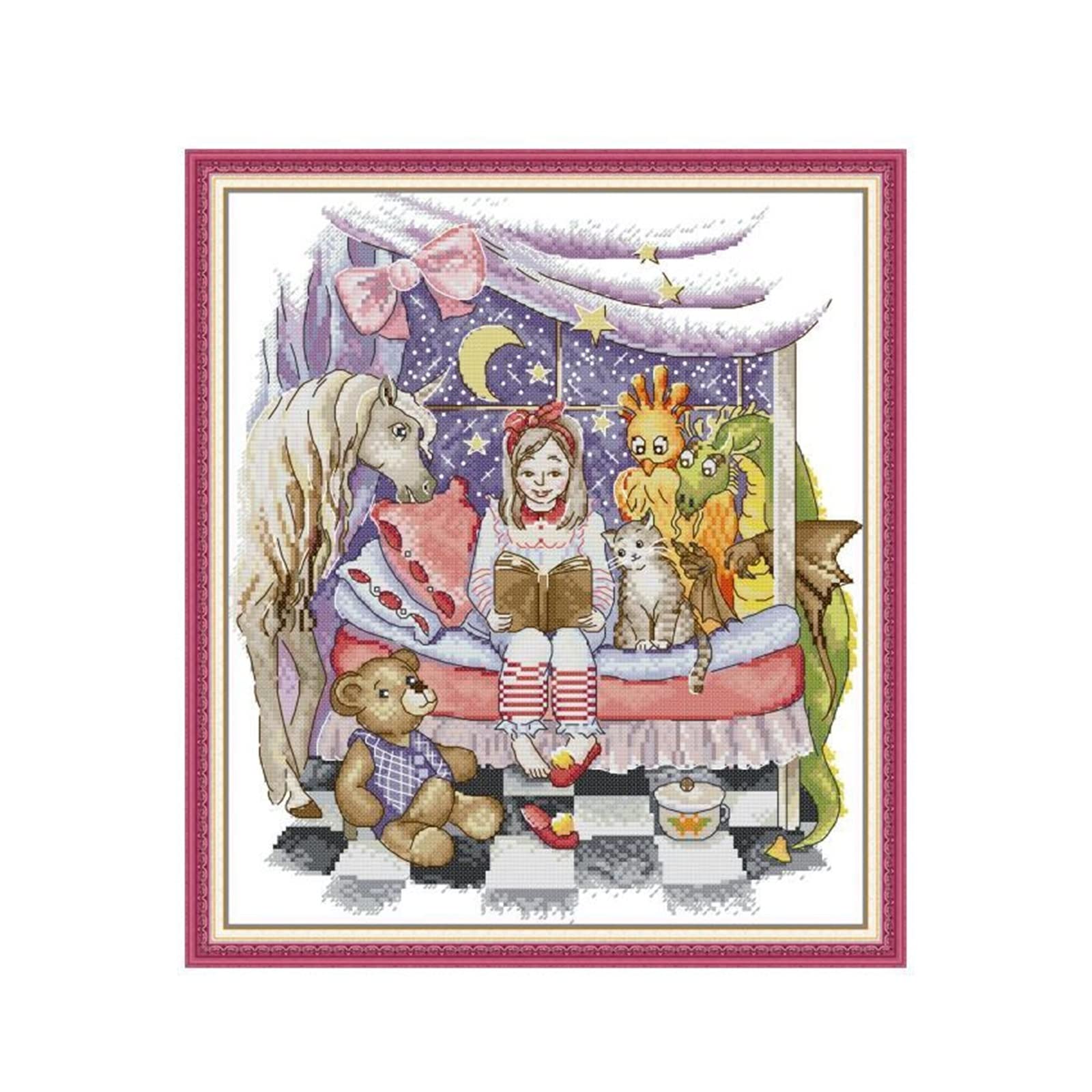 Kit point de croix 11ct toile vierge broderie main couture