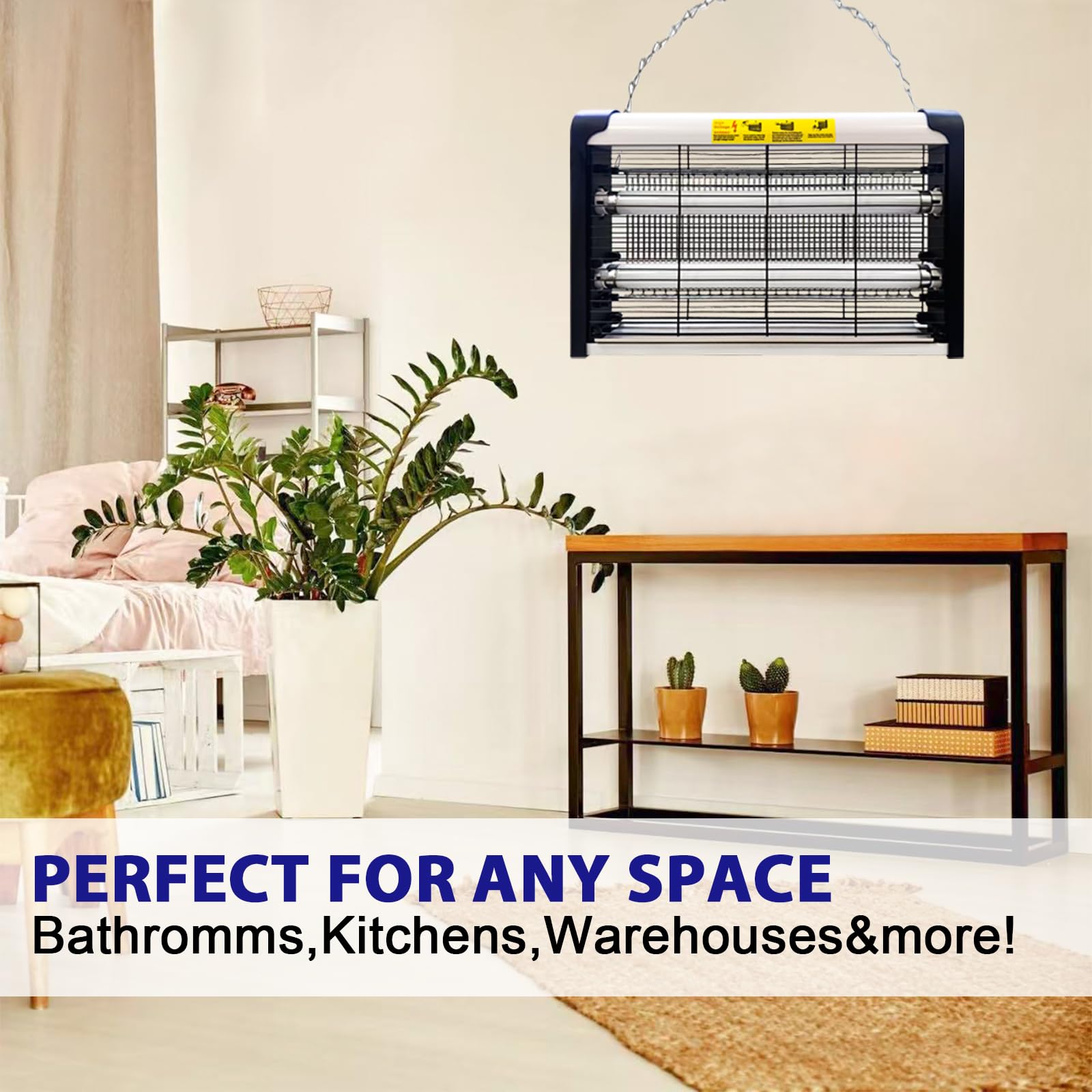 20W Elektrischer Insektenvernichter für den Innenbereich, Mückenfalle mit UV-Licht, Insektenvernichter für Zuhause, Büro, Restaurant