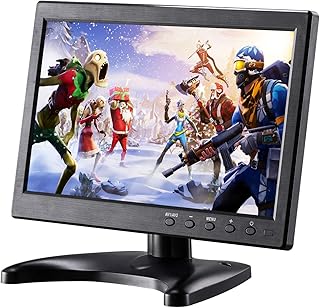 KALESMART 10.1 inch Small Computer Monitor HD 1024x600 with HDMI VGA BNC Port, Display Screen Monitor, Video HDMI Monitor - Build with Speakers