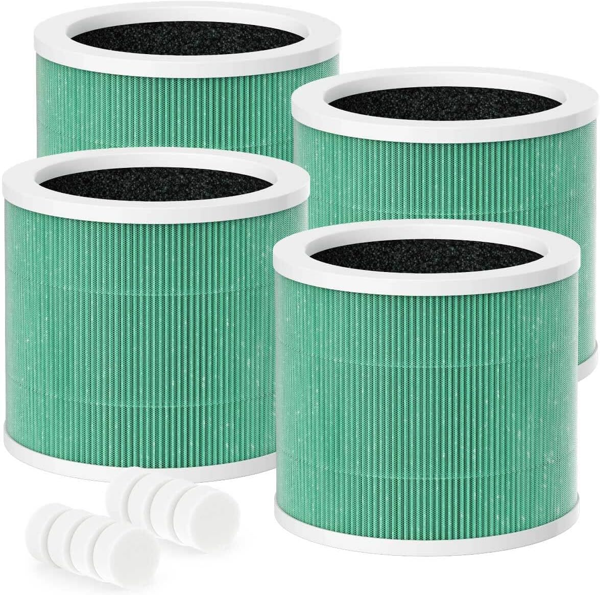 HY1800 Air Purifier Replacement Filter, Compatible with Loytio/AYAFATO/Honeyuan/IOIOW/CHIVALZ/MORENTO HY1800 Purifier, 3-in-1 Filtration, High-Efficiency Activated Carbon, Premium Filter (4 Pack)