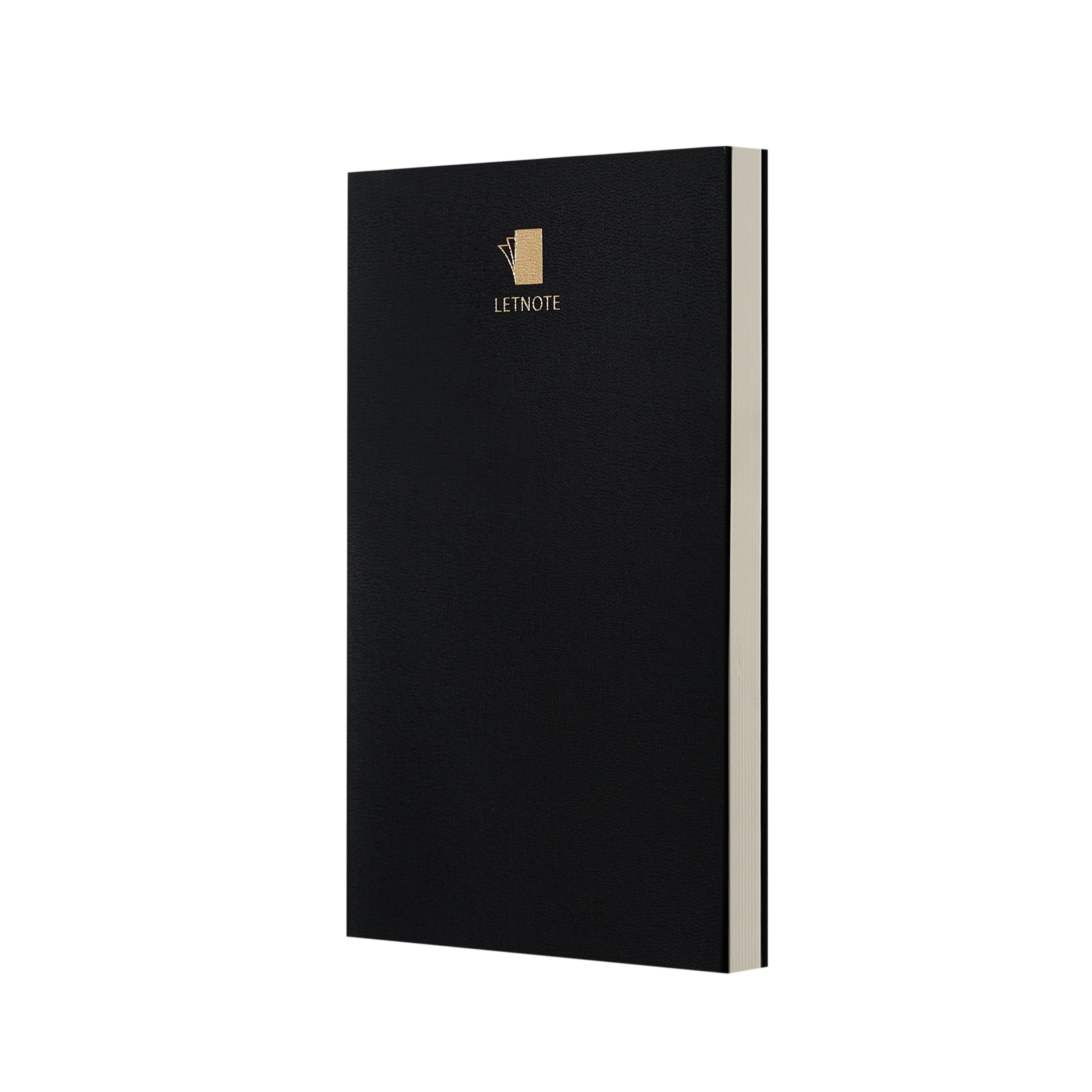 ORODA LETNOTE-BLACK, notatnik w kratkę o idealnym rozmiarze do transportu, prosty i luksusowy design, miękka okładka, 160p, 11,4 x 17,8 cm