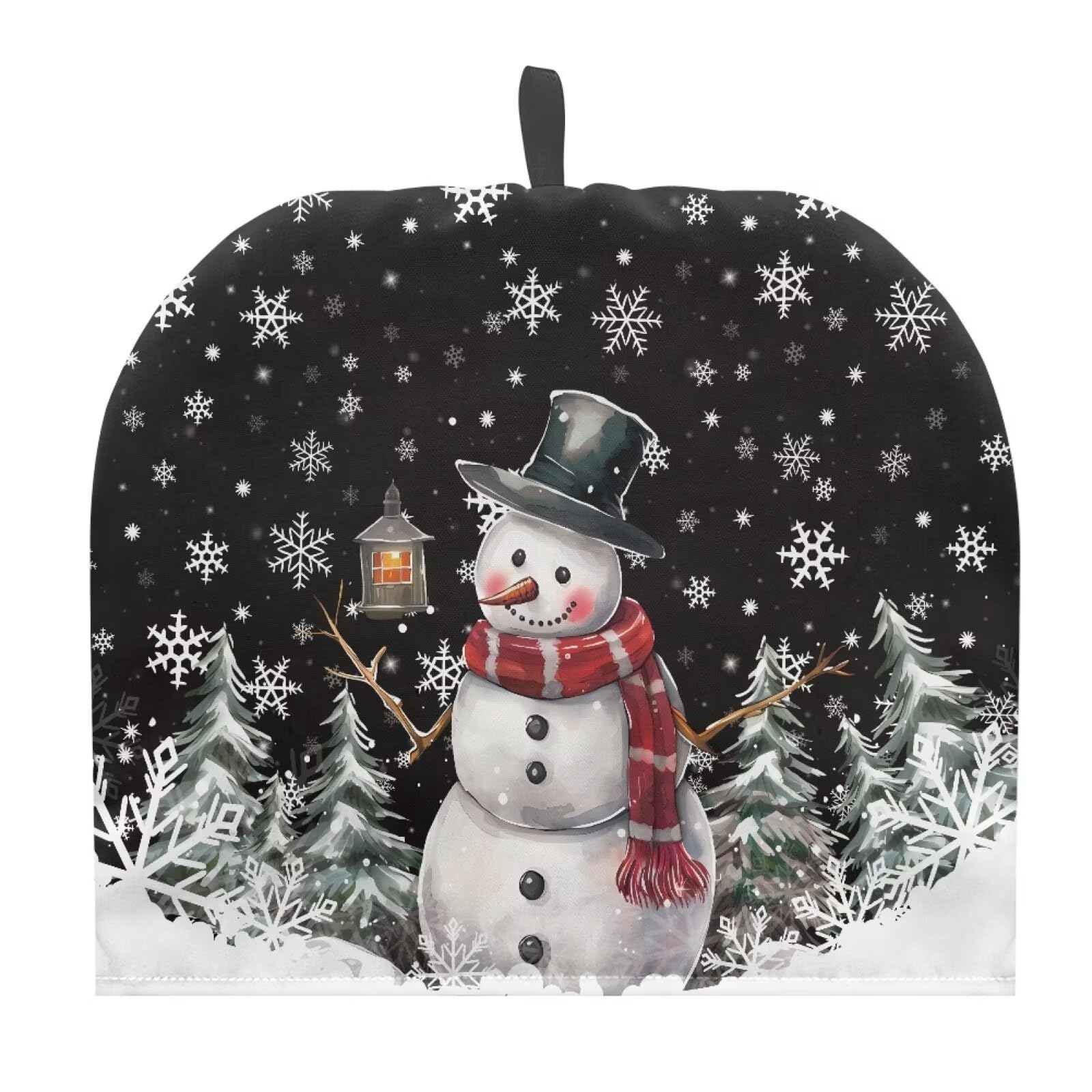 Eheartsgir Christmas Snowmen Print Tea Cosy Thermal Insulation Washable Teapot Cover Breakfast Warmer Insulated Kettle Cover for Home Kitchen Decor Tea Cozies for Housewife, Friend, Mom