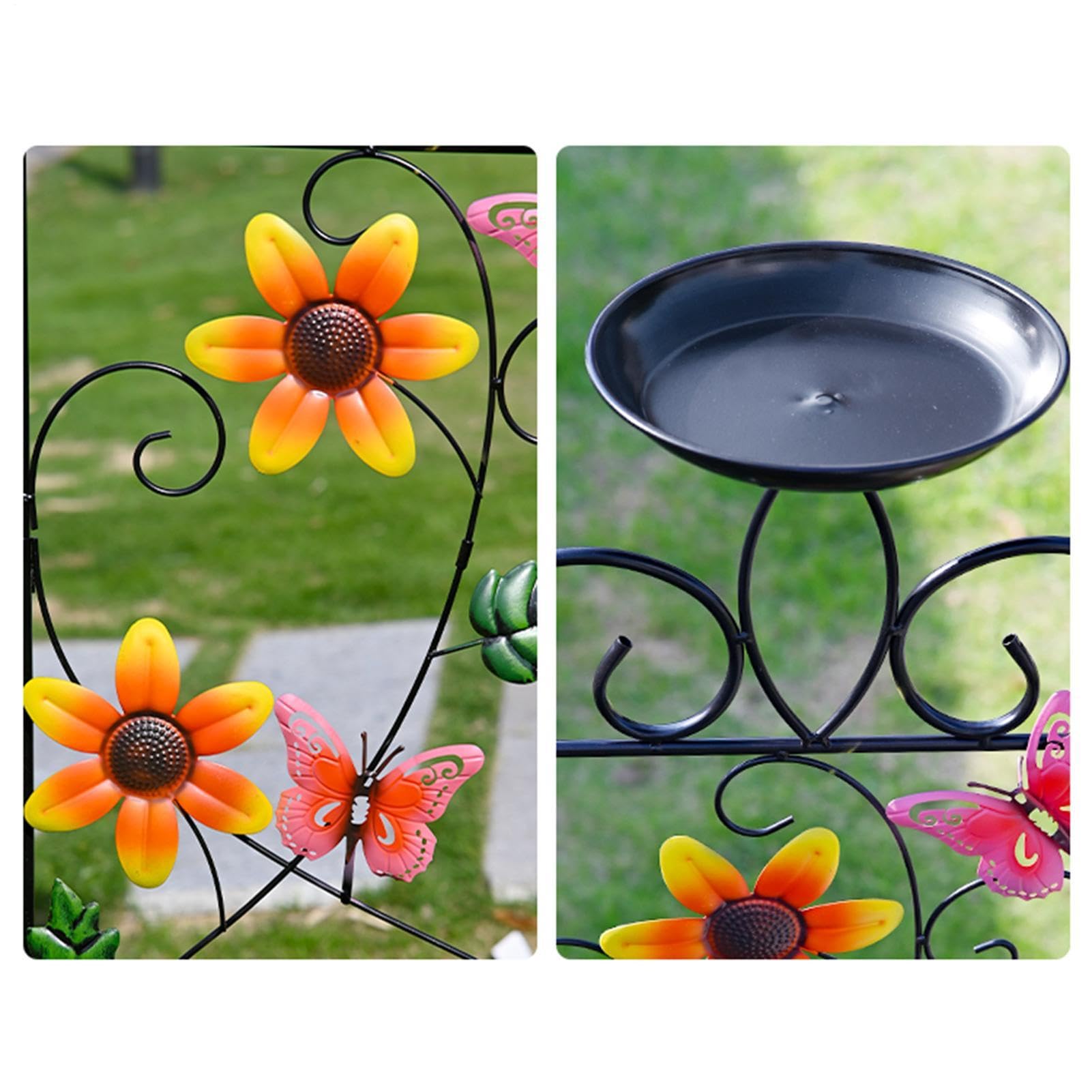 Enrejado para Plantas Soporte de Jardín Resistente a la Intemperie | Enrejado Alto con Bebedero para Aves Para flores rosas verduras trepadoras camas elevadas patio jardín césped