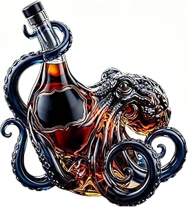 Rum Edition 3D Octopus Bottle, Deep Sea Decor Bottle, Nautical Art Collector Display for Premium Display for Wine, Liquor, Soda Bottles or Stanley Cup - View 2