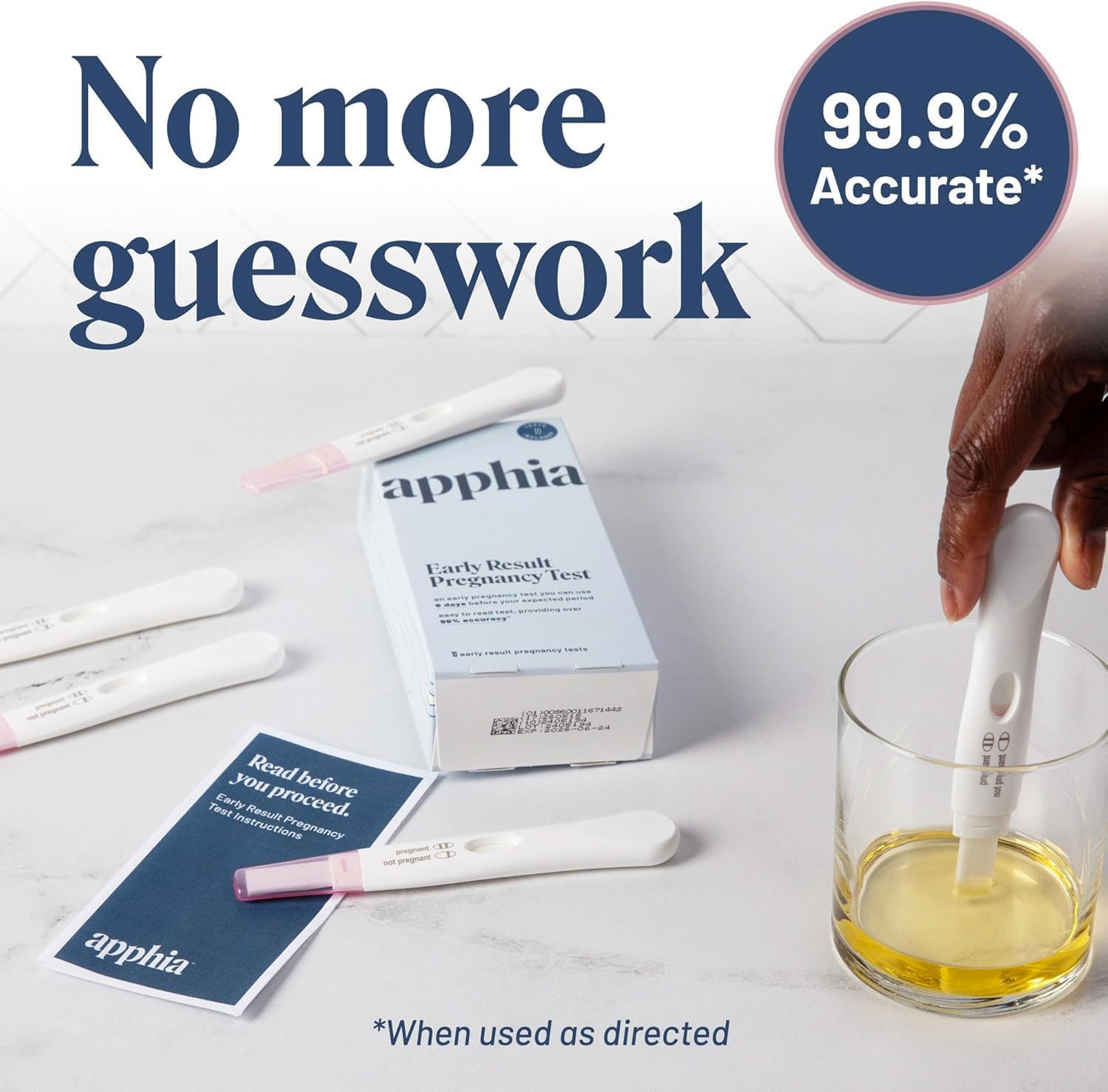 Apphia Early Detection Pregnancy Test | Midstream Pregnancy Test | hCG Test Strips | Get Results 6 Days Sooner – Made in The USA (10, Pack of 10) - Image 2