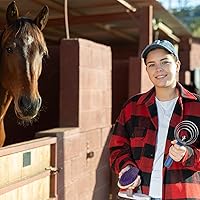 Vista 7 de Tanlade Paquete de 8 anillos de peine de curry de 4 anillos, cepillo de curry de metal, suministros de fiesta Derby, raspador reversible de acero