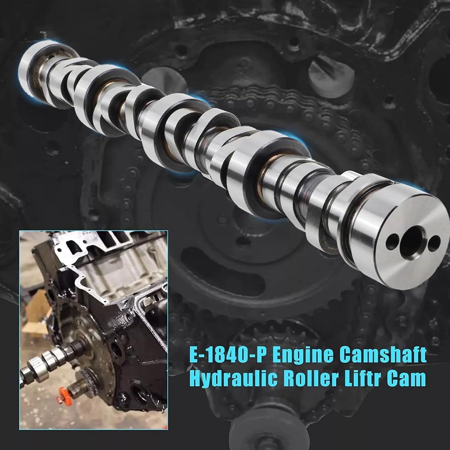 E1840P Sloppy Stage 2 Camshaft Cam .585/.585 Compatible with 1997-2007 GM Chevy LS1 LS2 V8 5.3L 5.7L 6.0L
