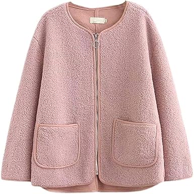 collarless fleece jacket