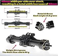 Vista 3 de Piezas de actualización de ensanchamiento del eje para TRX4M, 0.433 in más anchas en cada lado (delantero y trasero), piezas de actualización