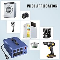 Vista 6 de Transformador convertidor de voltaje de 5000 W, elevador y descendente, 110 V/120 V a 220 V/240 V, reconocimiento automático de voltaje, convertidor