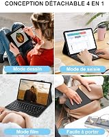 FOGARI Lenovo Tab M11 Mágneses Billentyűzet Tok QWERTZ Fekete 6