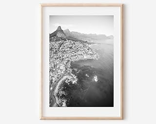 Xenulab Cape Town Black and White Wall Art Print South Africa Decor Poster for Home Office Living Room Gallery