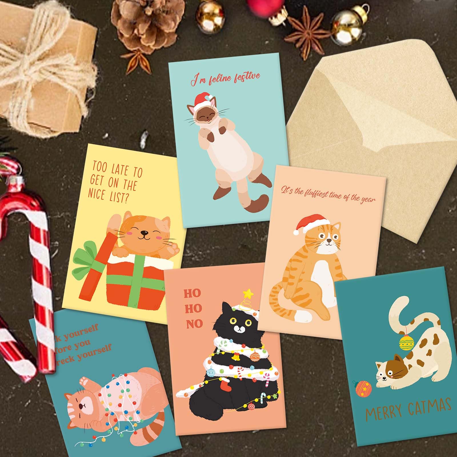 amazon-com-24-pack-funny-cat-christmas-cards-assortment-12-assorted-designs-cat-christmas-cards-with-envelopes-4-6-in-cute-xmas-holiday-cards-for-kids-friends-family-coworker-office-products for Free Printable Cat Christmas Cards Amazon.com : 24 Pack Funny Cat Christmas Cards Assortment, 12 Assorted Designs Cat Christmas Cards with Envelopes, 4 * 6 In, Cute Xmas Holiday Cards for Kids, Friends, Family, Coworker : Office Products for Free Printable Cat Christmas Cards