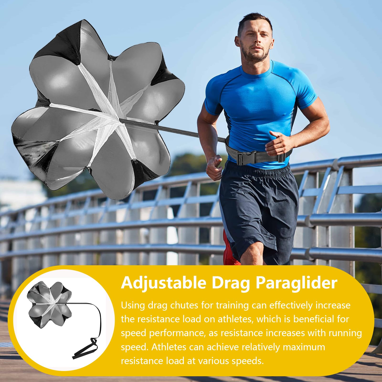 Kit Entrenamiento Futbol, Speed ​​Agility Training Kit para Agilidad Escalera de Agilidad 6M 12 Conos Deportivos 6 Postes Slalom Paracaídas de Resistencia Cuerda de Saltar y Bolsa de