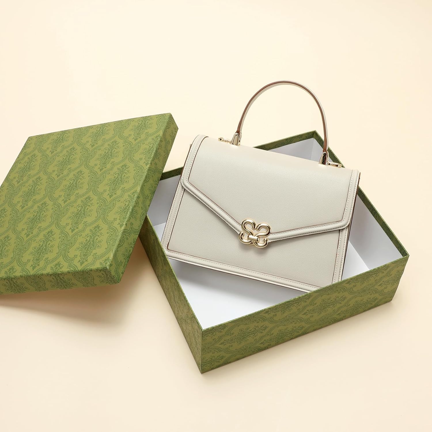 Top Handle Bag,Top Handle Purses for Women,Fashion Leather handbag and Tote Bag Elegant Square Bag - Image 9