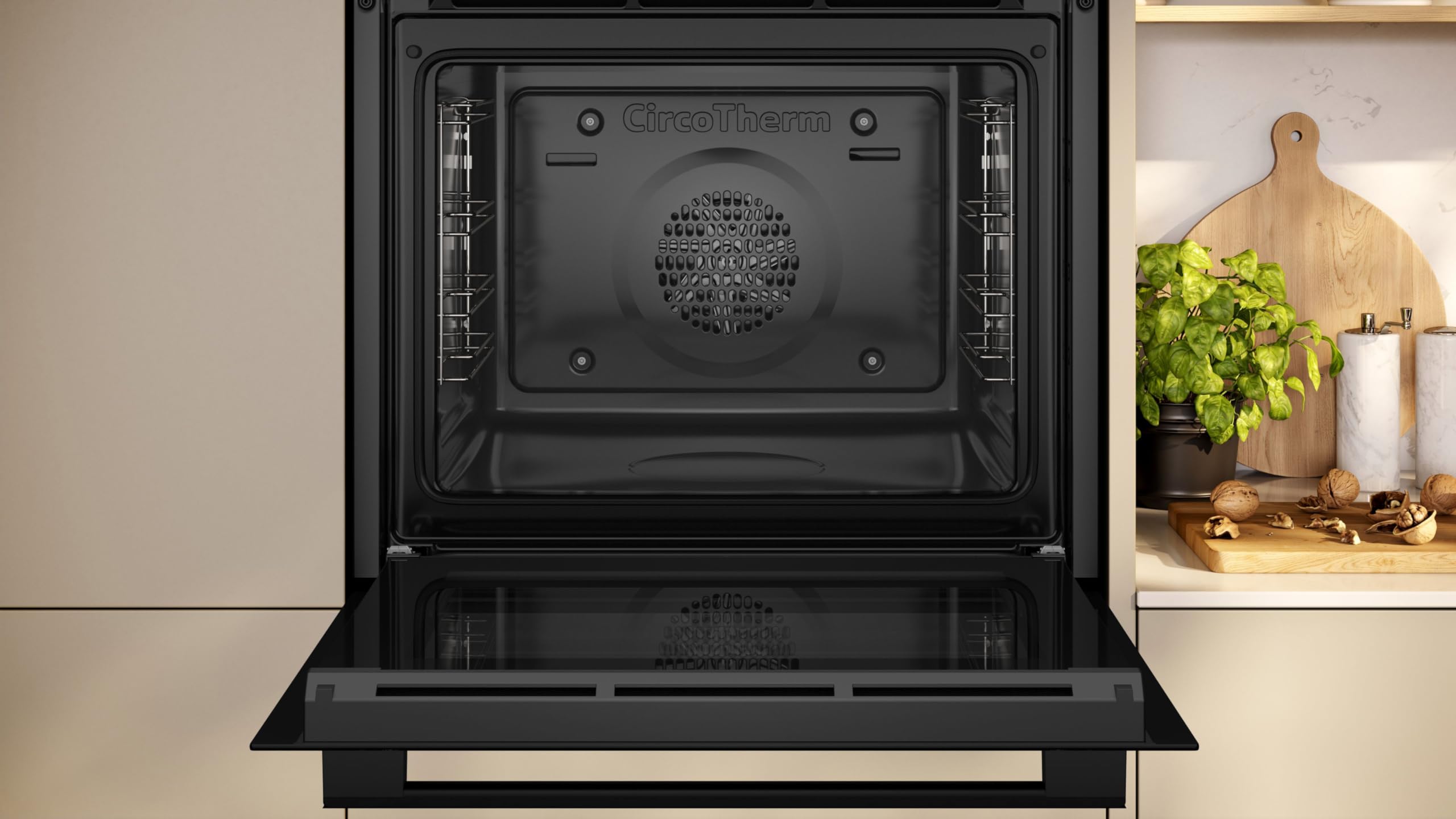 NEFF BX36IB0 Backofen-Set 60 x 60 cm CircoTherm LED-Display Induktionskochfeld Powerstufe Touch Control Edelstahlrahmen