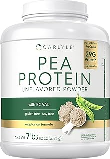 Carlyle Pea Protein Powder 7lb | Unflavored | 29G Protein | for Men and Women | Vegetarian, Non-GMO, Gluten, and Soy-Free