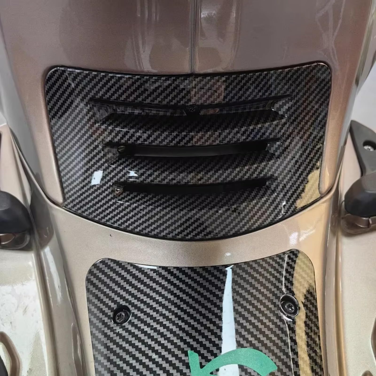 Compatibile Con Vespa Per Sprint Per Primavera 150 2018-2023 Moto Trasparente Scooter Coperchio Della Testata Di Aspirazione Dell'aria Trim Antiscivolo Serbatoio(Carbon-Look)