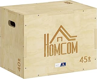 HOMCOM Box jump pliométrie 3 en 1 - Collaboration Aosom.fr x FFHandball - appareil boîte à saut musculation fitness & crossfit plyobox pour box training