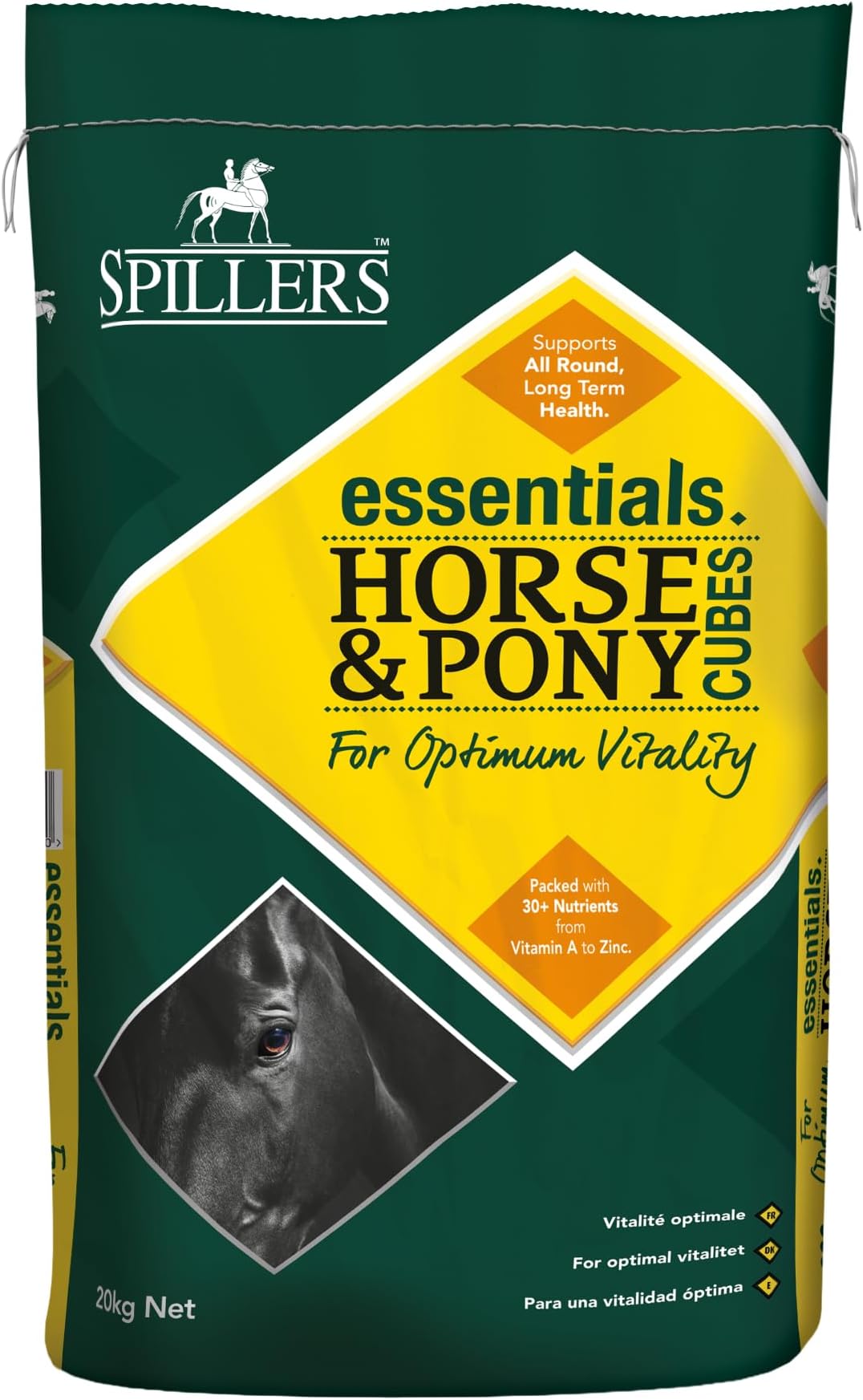 Horse & Pony Cubes 20kg – Horse Feed with Over 30 Nutrients – Equine Food For Optimum Vitality and Long-Term Health
