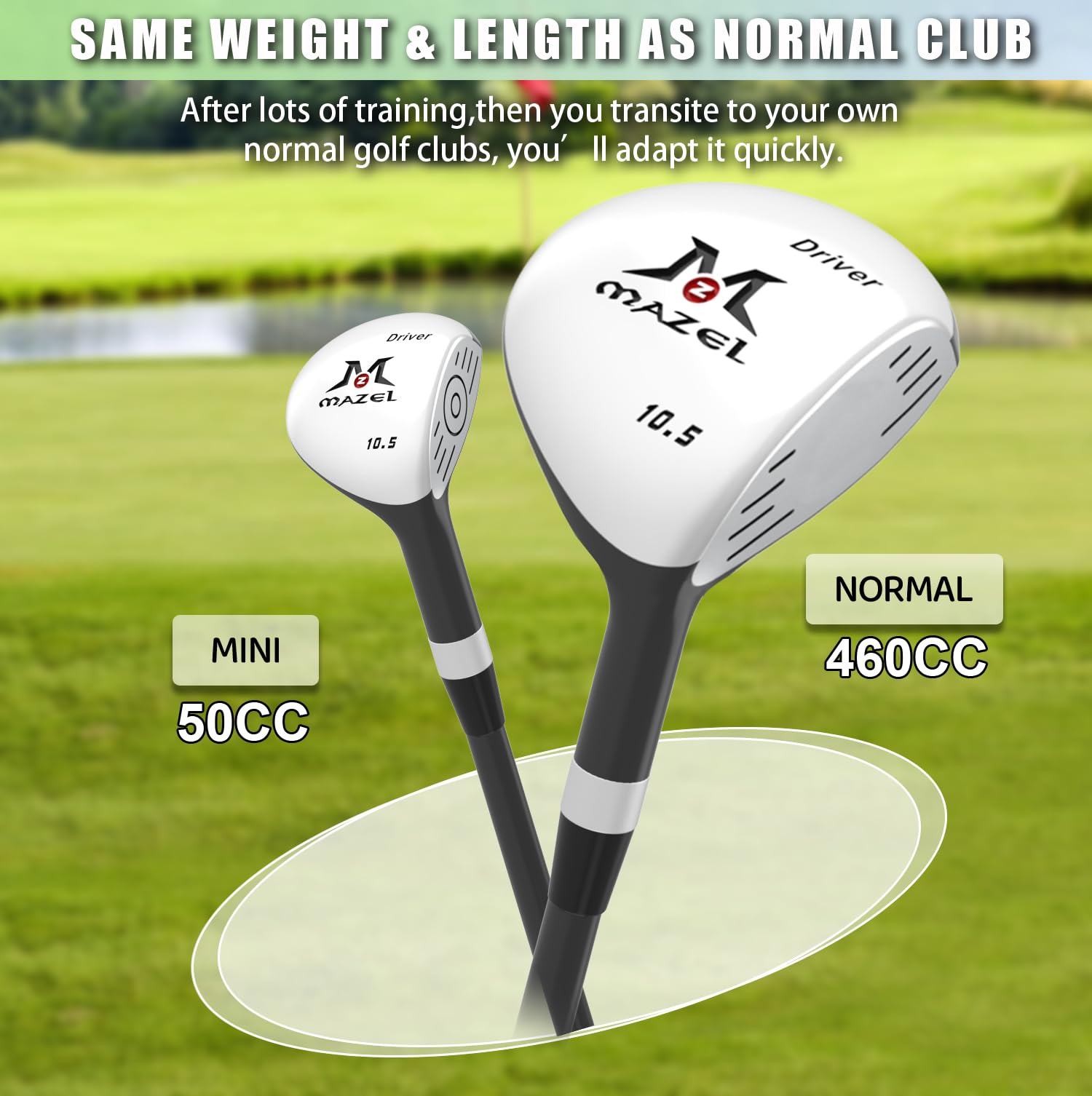 Amazon.com : MAZEL Mini Driver/Iron Golf Clubs Swing Trainer Aid