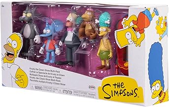 MultiPack 2.5" Krusty The Clown Show - Official Krusty Articulated Figures and Simpsons Iconic Figures Set Perfect for Collectors and TV Series Fans