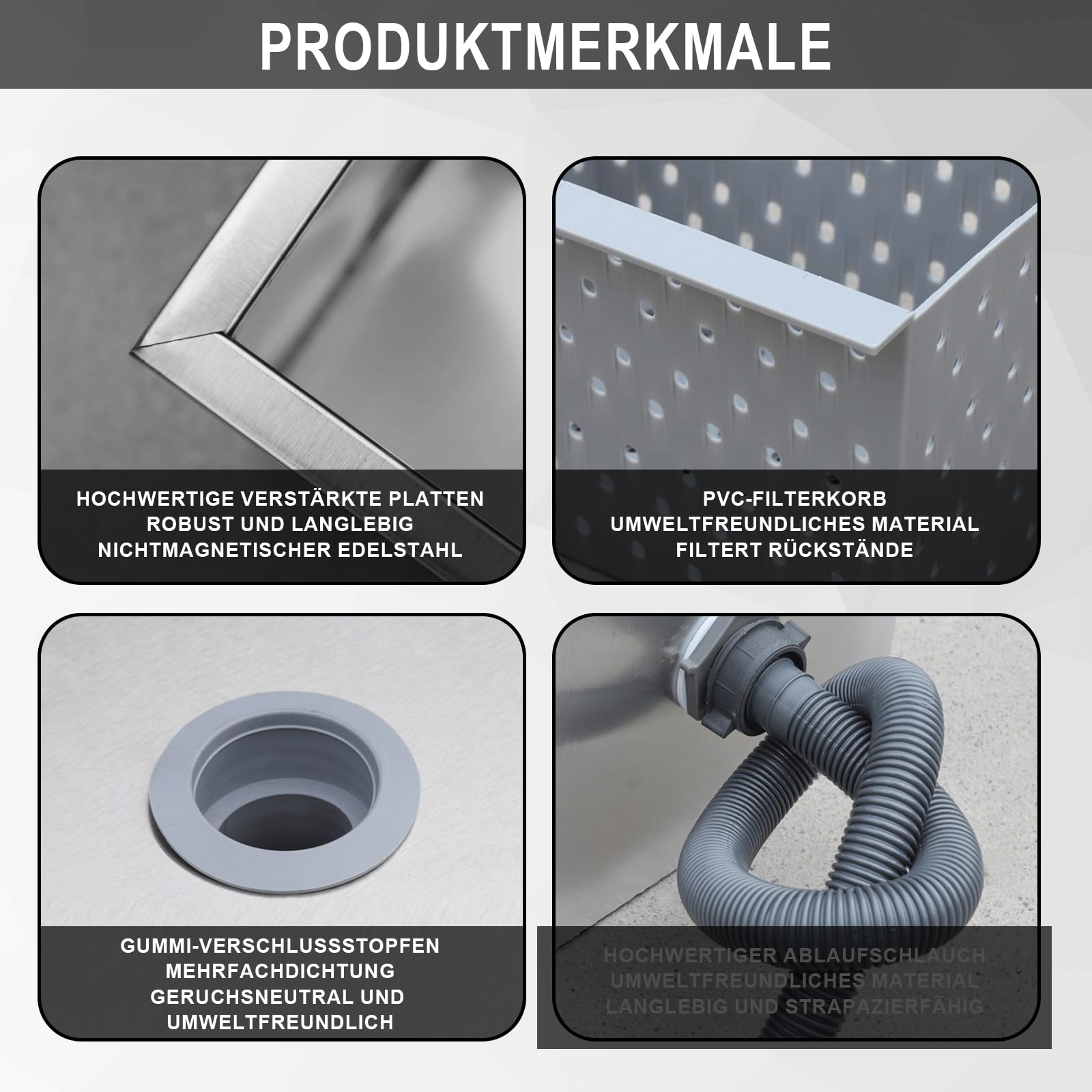 36L Fettabscheider, 40 x 30 x 30 cm Edelstahl Öl-Wasser-Abscheider, mit Einzelbohrung Verstärkter Vier-Stufen-Filter Fettabscheider Ölabscheider Fettabschöpfer für Küche Restaurant Spüle