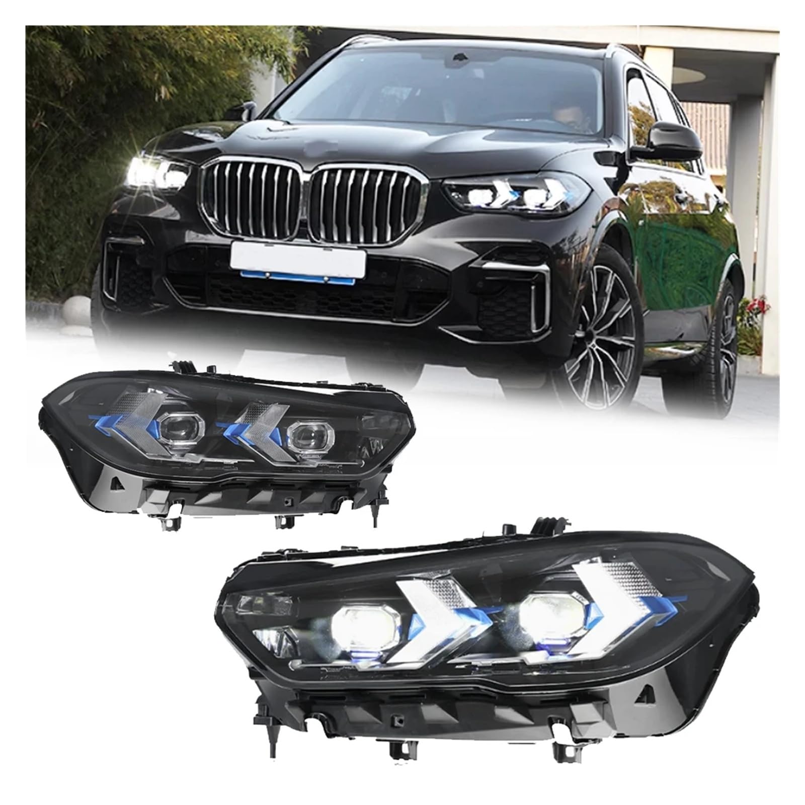 Pasuje do B//M//W X5 G05 19-22 w pełni Led DRL reflektor samochodowy montaż sygnału akcesoria samochodowe zmodyfikowana lampa stylizacja reflektory LED