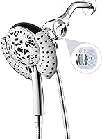 Vista 1 de 2-in-1 Filtered Shower Head with Handheld: Dual Shower Heads with Rain Shower & Handheld Shower Head, 10-Mode Detachable Shower Head with Massage