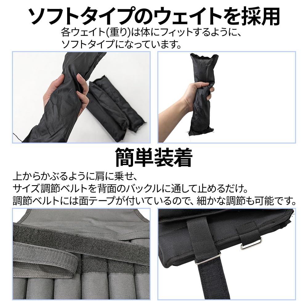 Amazon.co.jp: iimono117 ウエイトベスト【10㎏】パワーベスト