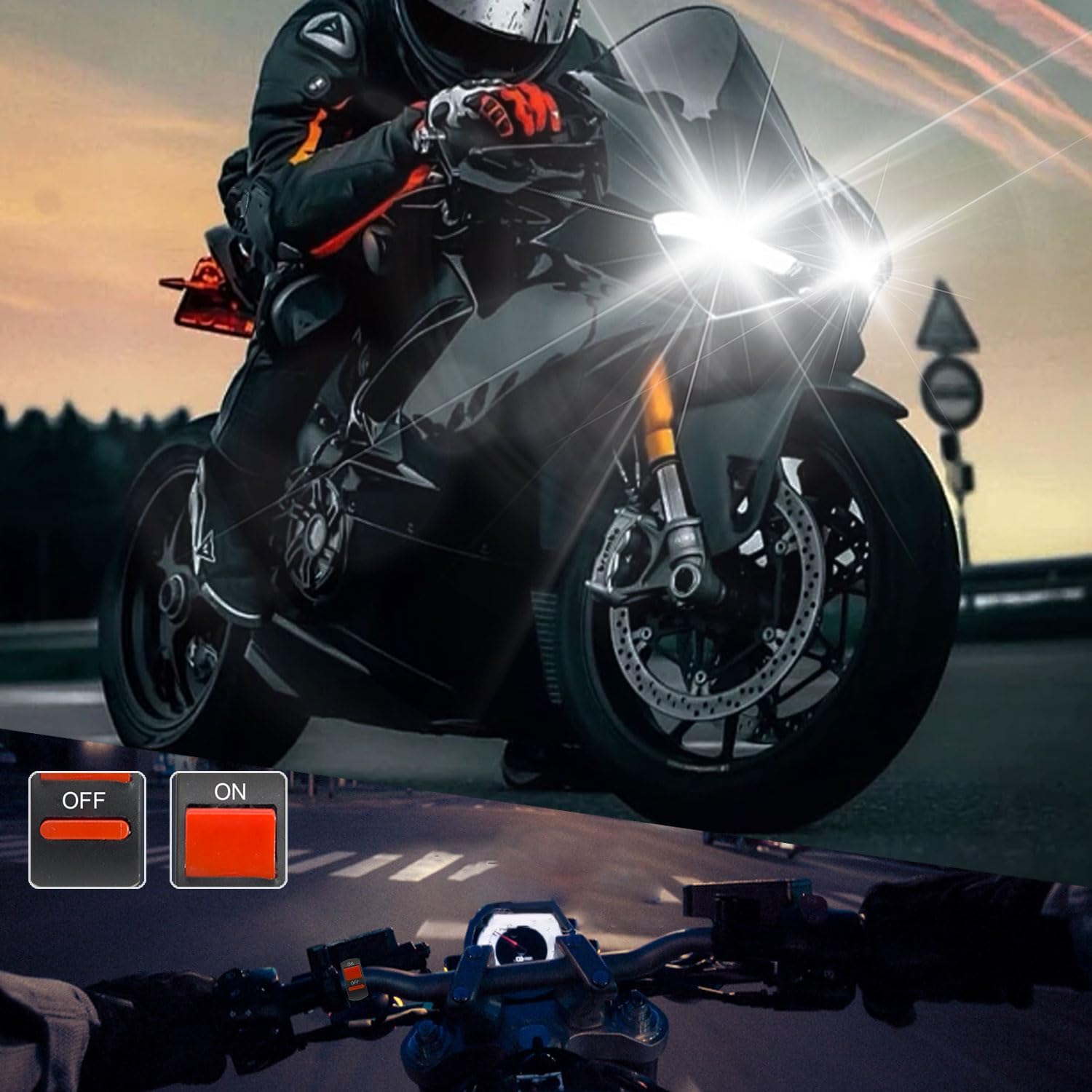 Erato Kit cablaggio per motocicletta con luce LED con kit relè da 12 V 40 A con 2 connettori per luci Fusibile in linea da 30 A per barra luminosa Luci di guida Fendinebbia Luci di lavoro ausiliarie