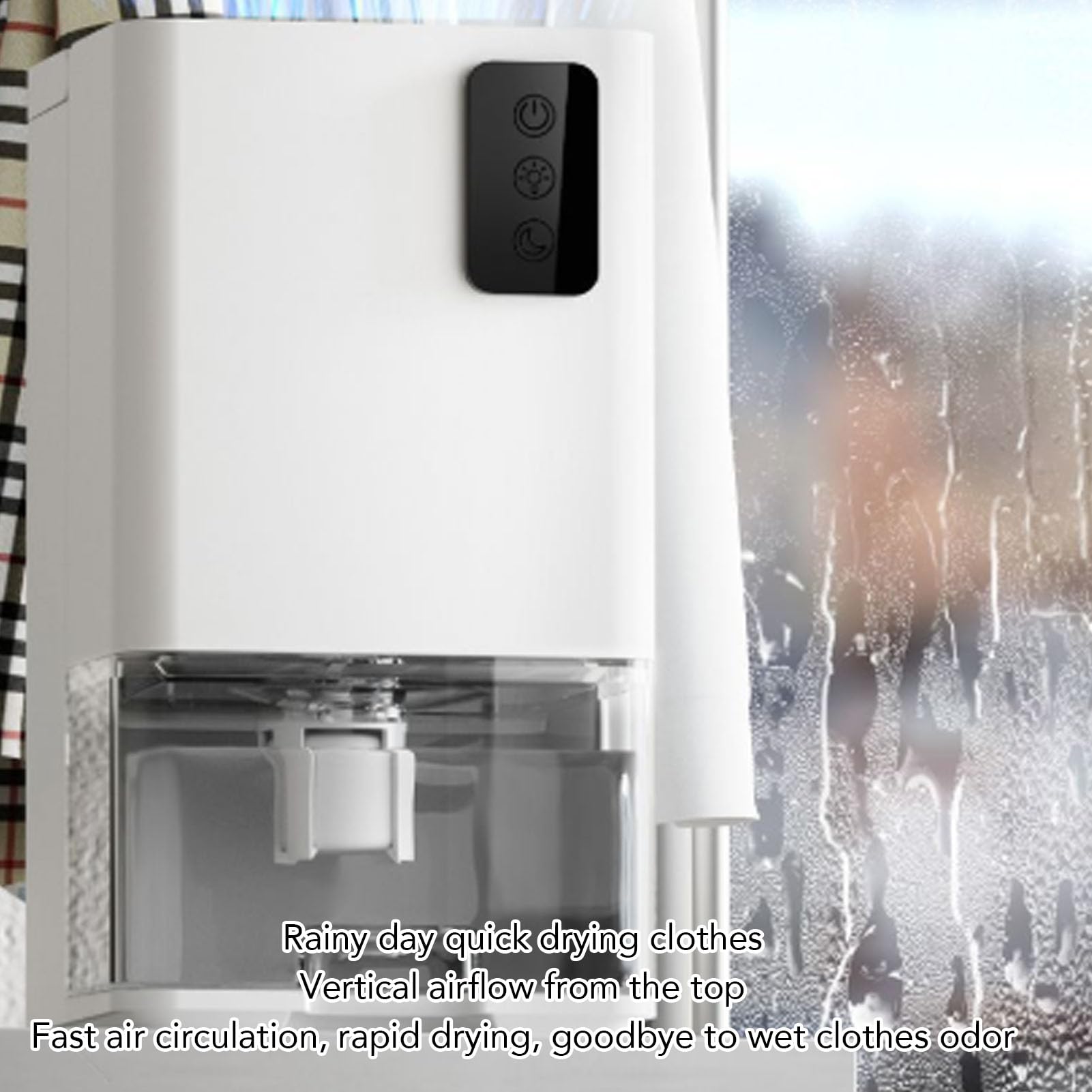 Dezhumidifier do Przestrzeni Wysoka wydajność Filtracji Powietrza Auto Wyłącz Cichy Osuszarz z 1,2L Zbiornika na wodę Dom DEHUMIDIFIER 40W (TOPINCN2frk9c584h-12)