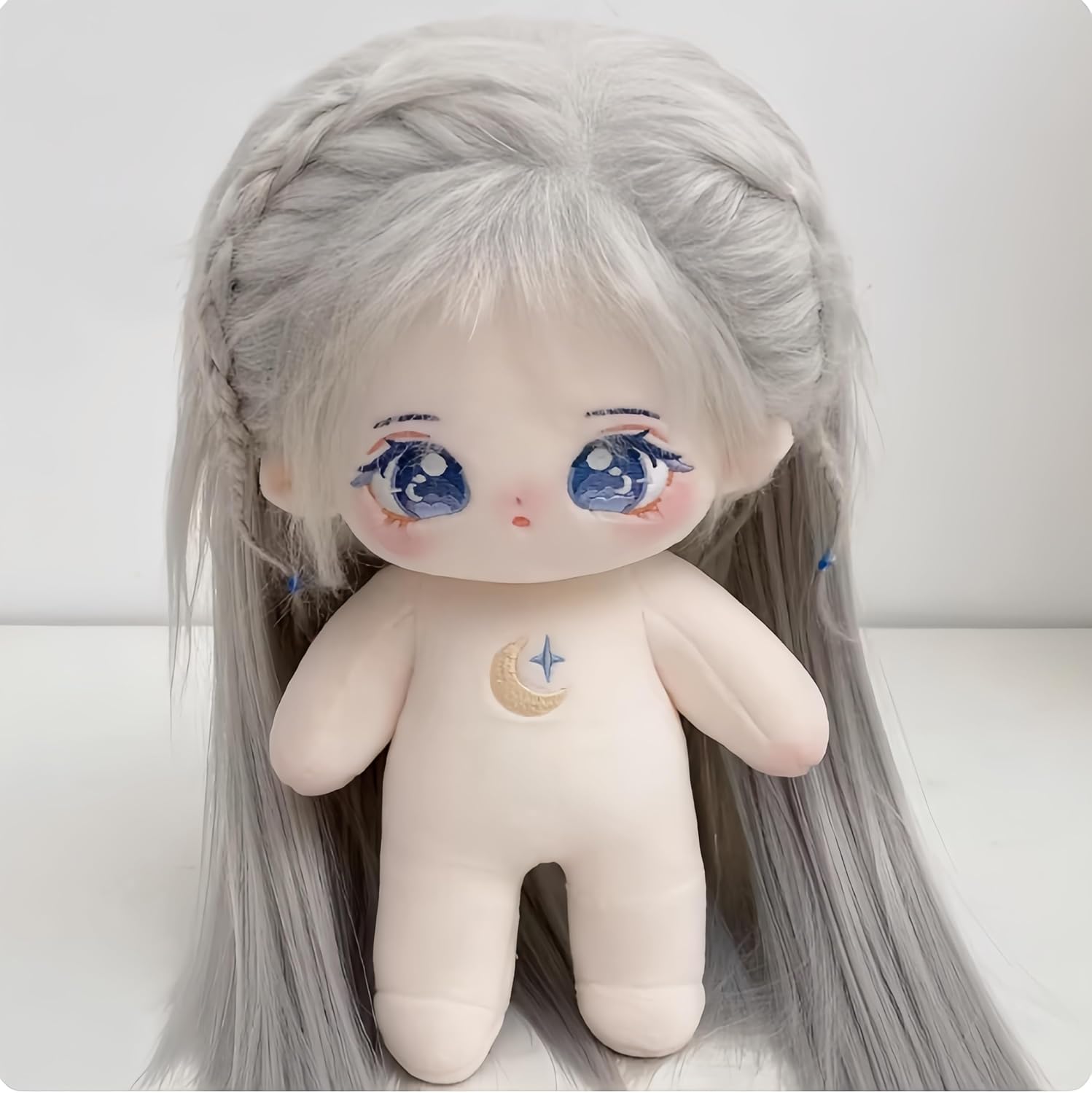 20cm Plush Doll Toy. Anime Cotton Dolls with Skeleton, Soft Stuffed Dress Up Doll，Birthday Gift (l)