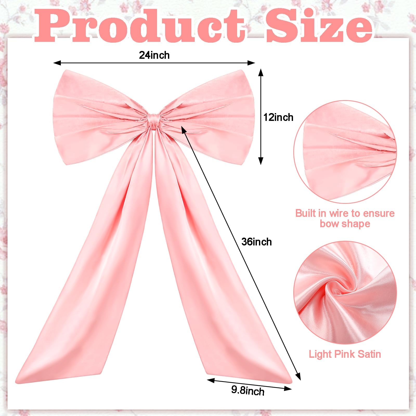 JKDHJK 48 stuks roze mini zelfklevende strikken, kleine strikjes voor kerstboom, kleine roze satijnen strikjes voor doe-het-zelf handwerk, bruiloft en Valentijnsdag cadeauverpakking