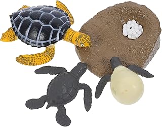 Hohopeti 1 Conjunto De Ciclo De Crescimento Animal Em Miniatura Tartaruga Tartaruga Estatuetas Ciclo De Vida Brinquedo De Tartaruga Decoração De Decoração De Metal Modelo De Ciclo De