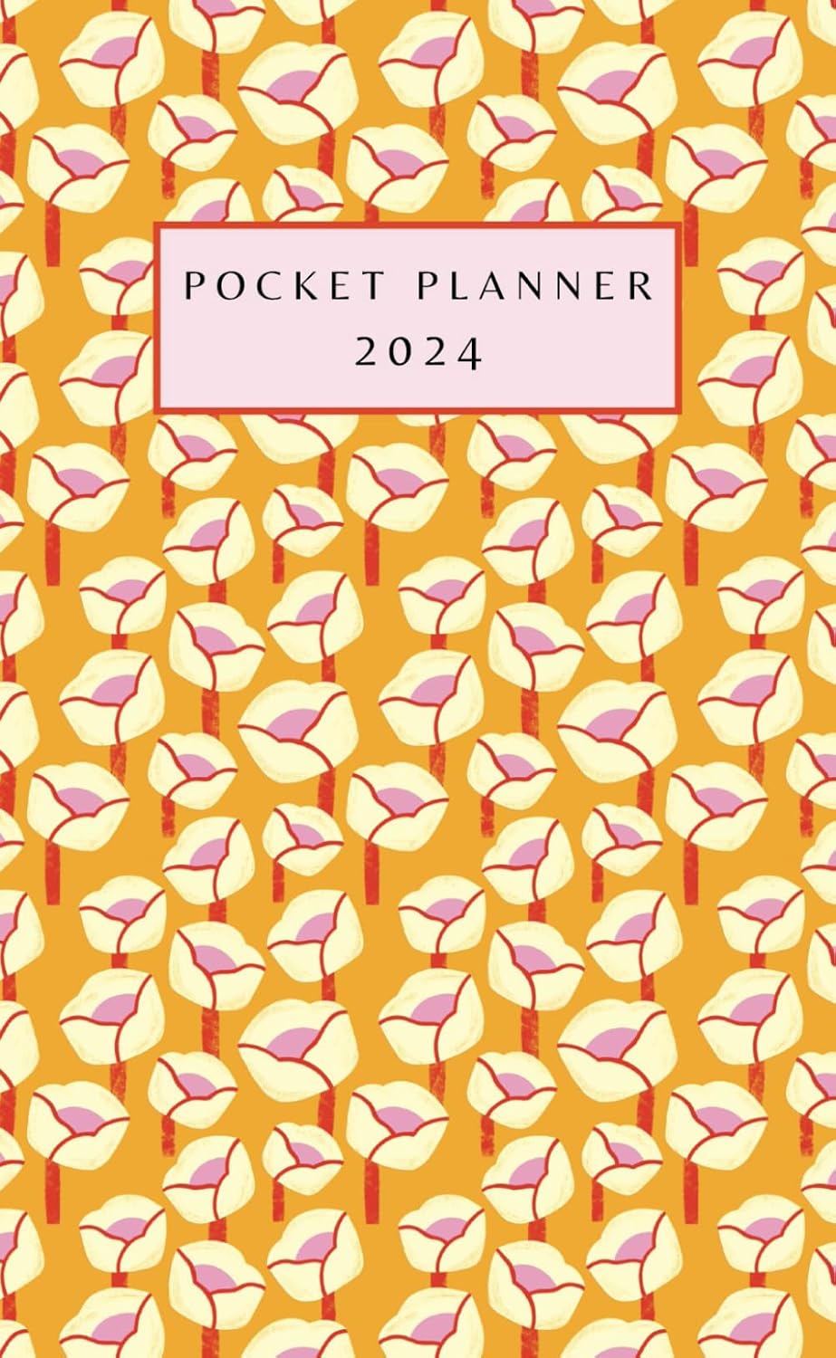 Pocket Planner 2024: Small Monthly Agenda with Pretty Floral Cover - Perfect for Purse