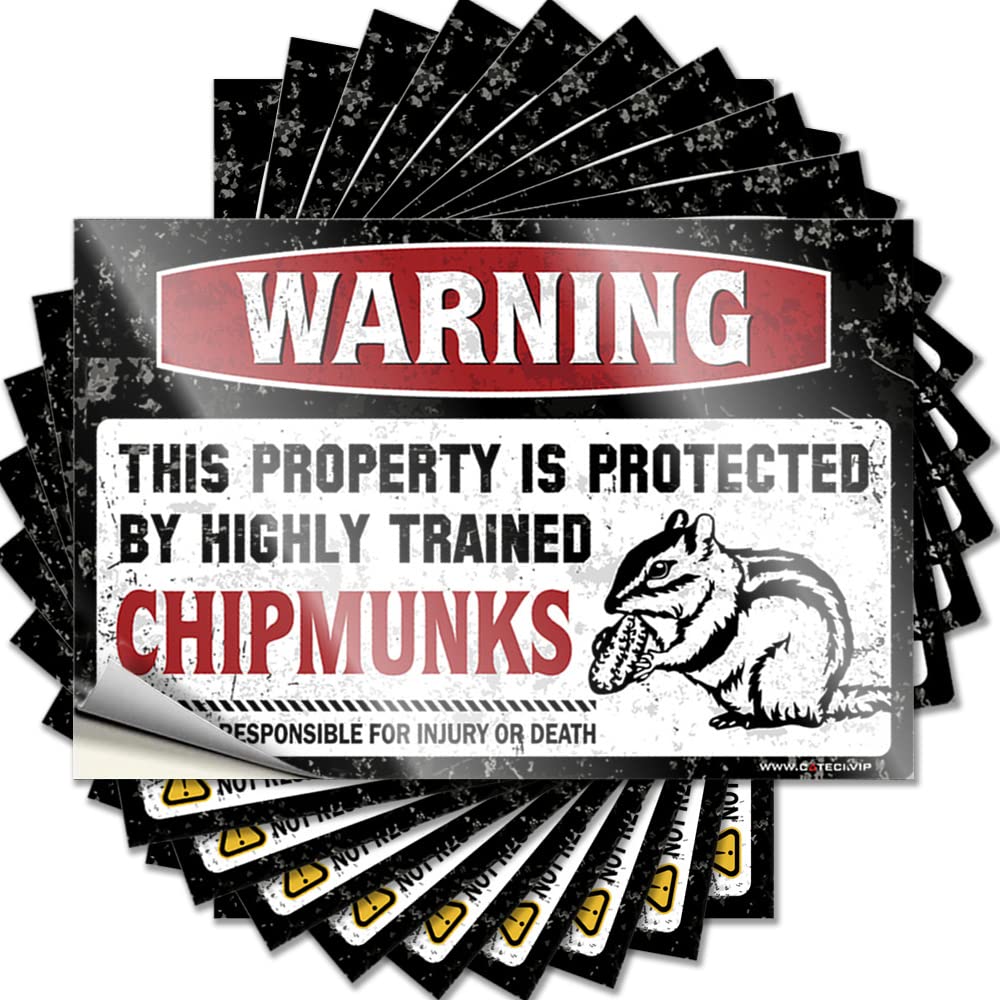 Spicy Quote, Spring Ideas Warning This Property is Protected By A Highly Trained Chipmunks | Funny Quote Motorcycle Decals(6X9CM)