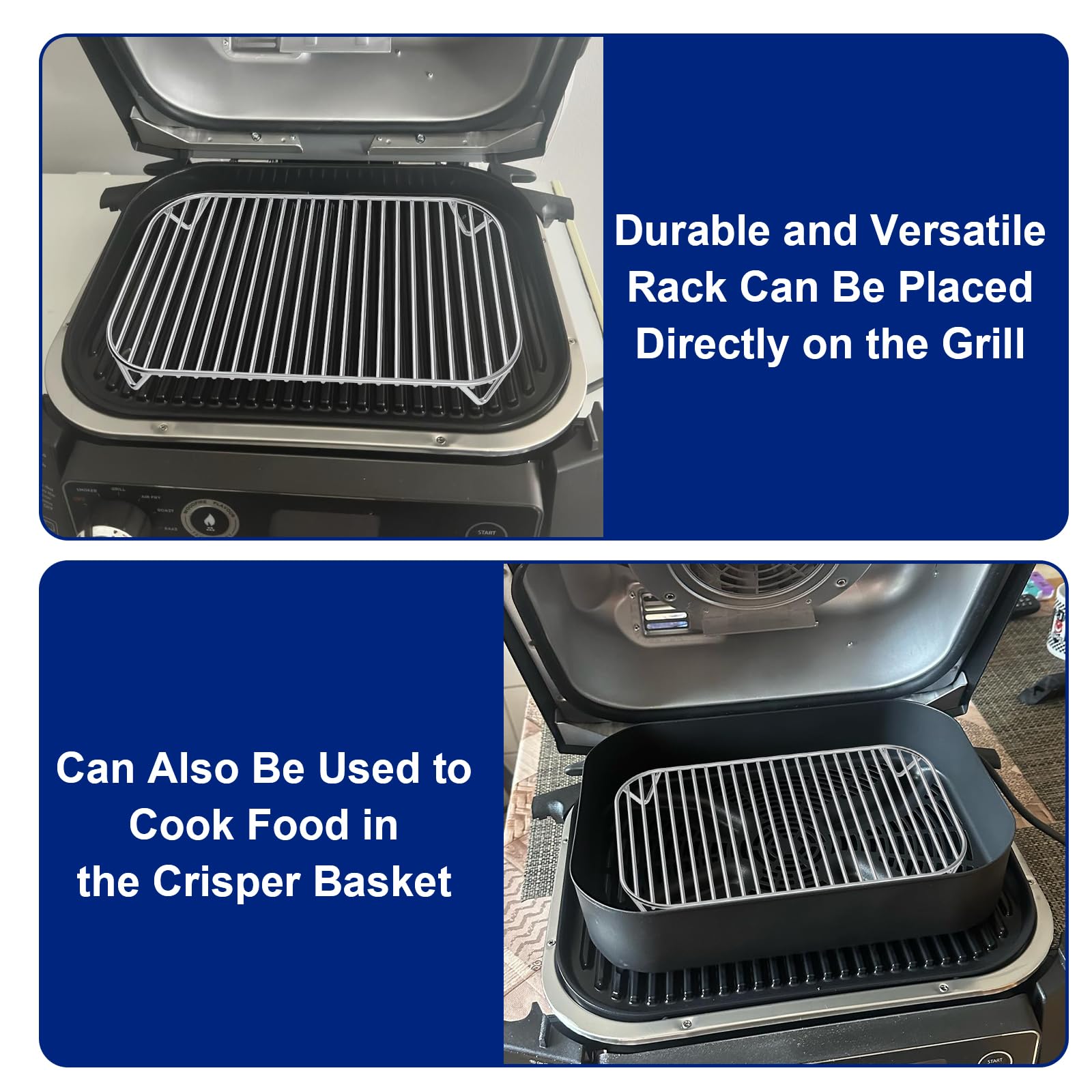 Plaque de cuisson et grille pour barbecue XSKGRDPLT Ninja Woodfire OG700 Outdoor Series, poêle à griller antiadhésive et grille en acier inoxydable pour Ninja Woodfire OG701 OG751