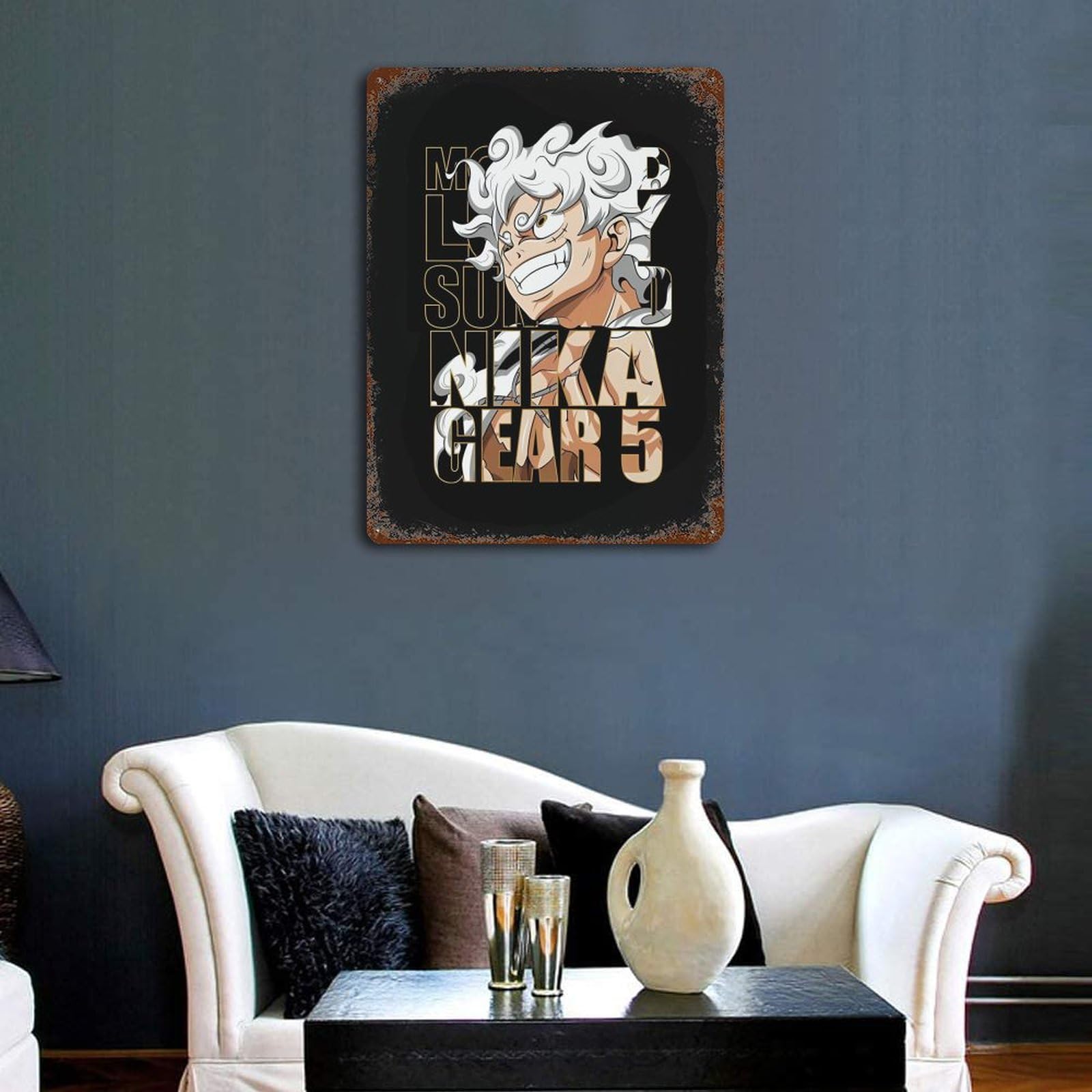 ワンピース　立て看板　新品 Amazon.co.jp: ワンピースルフィ兄弟 レトロな鉄の絵画ブリキの