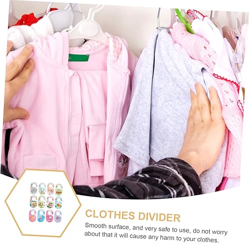 Miniatura 3 de 20 piezas de calcomanías para bebés, separadores de herramientas, colgador de doble cara, divisor de armario, línea divisoria de ropa de bebé,