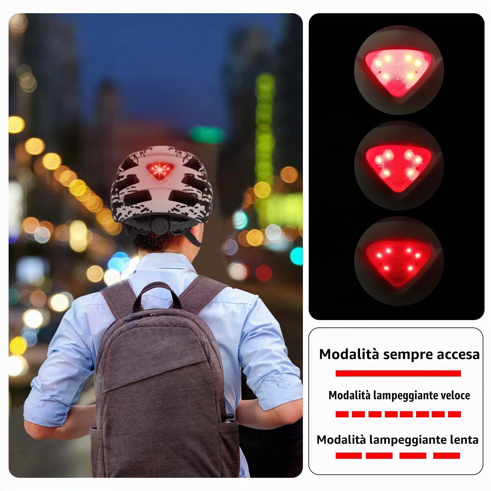Casco da bicicletta, 21 prese d'aria, casco da ciclismo per adulti, casco da mountain bike e da strada, per uomo e donna, misura regolabile 57-61 cm