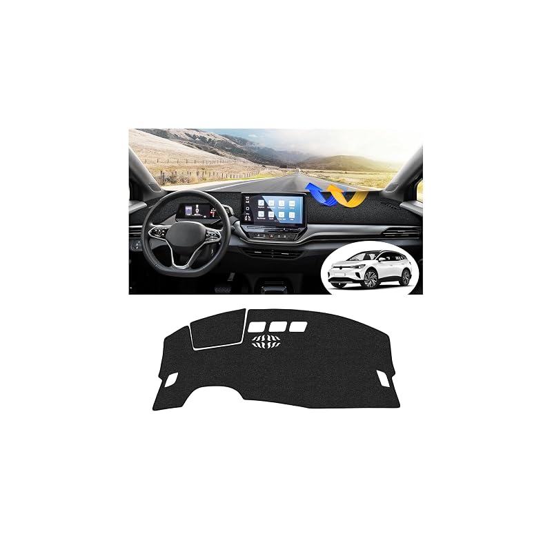 Capa para painel FIILINES para Volkswagen ID.4 2021–2025 em poliéster com base antiderrapante FII00096