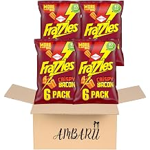 AMBARII Smiths Smiths Frazzles Crispy Bacon Flavour Corn Snacks Pack of 6 x 4